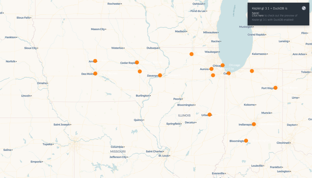 Lawyer Directory Search - Map displaying all of the cities LDS can connect people with lawyers in. 
